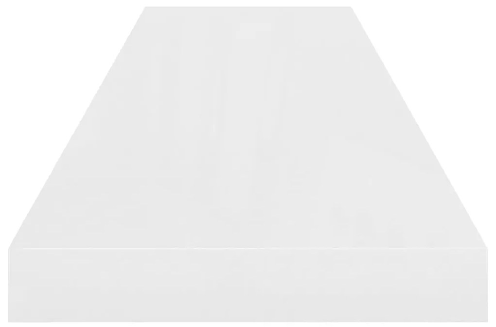 vidaXL Ράφια Τοίχου Γυαλιστερά Άσπρα 2 Τεμάχια 90x23,5x3,8 εκ. MDF