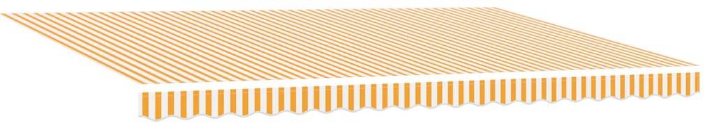 vidaXL Αυτόματη Τέντα - Πορτοκαλί και Λευκή, 500x300 cm