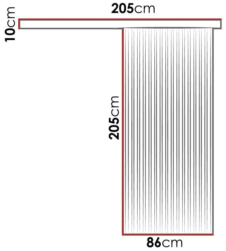Συρόμενες πόρτες Dover 202, 22 kg, Άσπρο, Μαύρο, Πλαστικοποιημένη μοριοσανίδα, Αλουμίνιο | Epipla1.gr