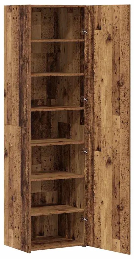 vidaXL Highboard Παλαιό ξύλο 50 x 42.5 x 185 εκ. Επεξεργασμένο ξύλο