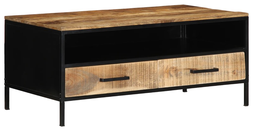 vidaXL Τραπεζάκι Καφέ 90x50x40 cm Μασίφ Ξύλο Ρουστίκ Μάνγκο