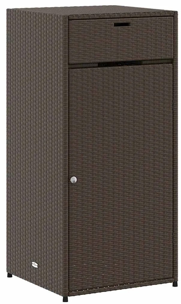 vidaXL Ντουλάπι Αποθήκευσης Κήπου Καφέ 55x55x111 εκ. Συνθετικό Ρατάν