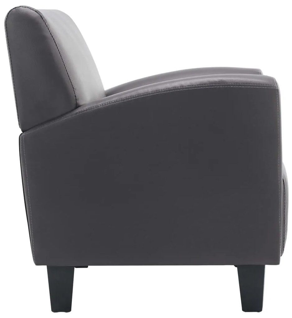 vidaXL Πολυθρόνα Γκρι από Συνθετικό Δέρμα