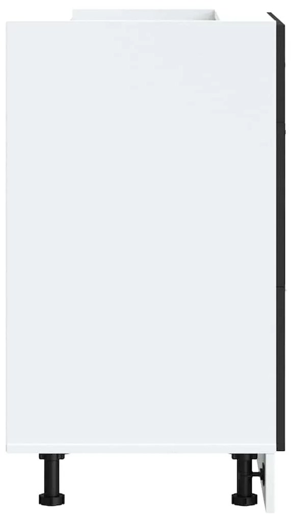 vidaXL ντουλάπι βάσης κουζίνας Μαύρο κατασκευασμένο ξύλο