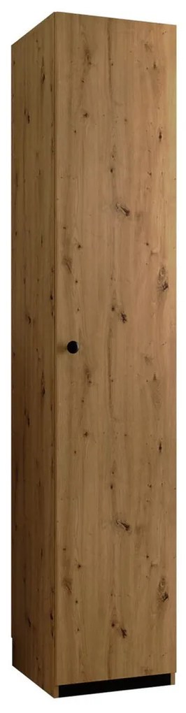 Ντουλάπα Hartford E107, Artisan βελανιδιά, 214x42x44cm, 42 kg, Πόρτες ντουλάπας: Με μεντεσέδες, Αριθμός ραφιών: 2, Αριθμός ραφιών: 2 | Epipla1.gr