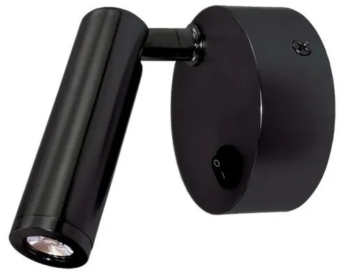 Απλίκα Φωτιστικό Τοίχου Σποτ LED 3W Μαύρο Reading Light Inyoka2 SF151AMB Aca -SF151AMB-Μαύρο SF151AMB