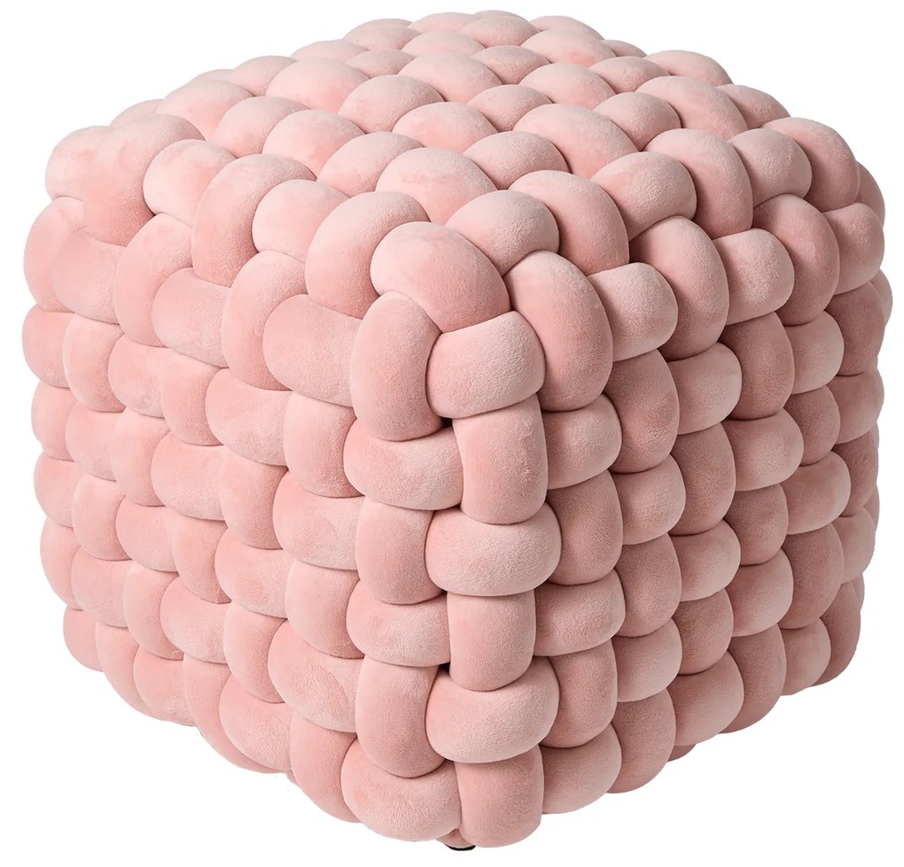 Πουφ Βελούδινο 43x43x40εκ. 2273 Nude Das Home