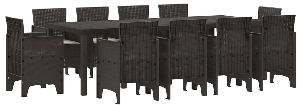 Σέτ φαγητού για κήπο 11 pcs Καφέ Πολυπροπυλένιο