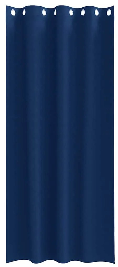 vidaXL Κουρτίνες με κουρτίνες 2 pcs Σκούρο Μπλε 245x140εκ. Πολυεστέρας