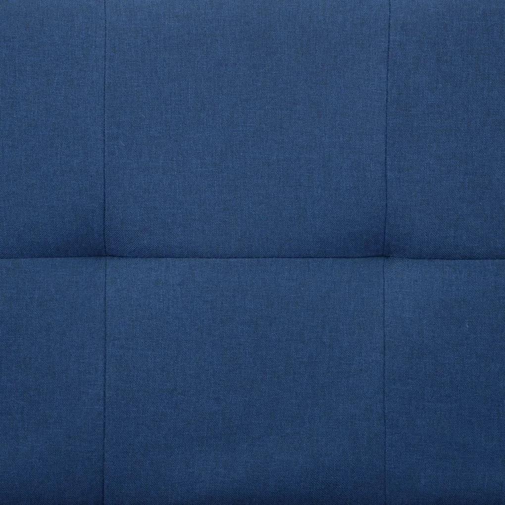 Καναπές - Κρεβάτι με Δύο Μαξιλάρια Μπλε από Πολυεστέρα - Μπλε