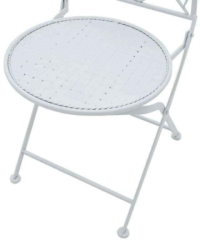 Τραπεζαρία Walen pakoworld σετ 3τεμ μέταλλο λευκό