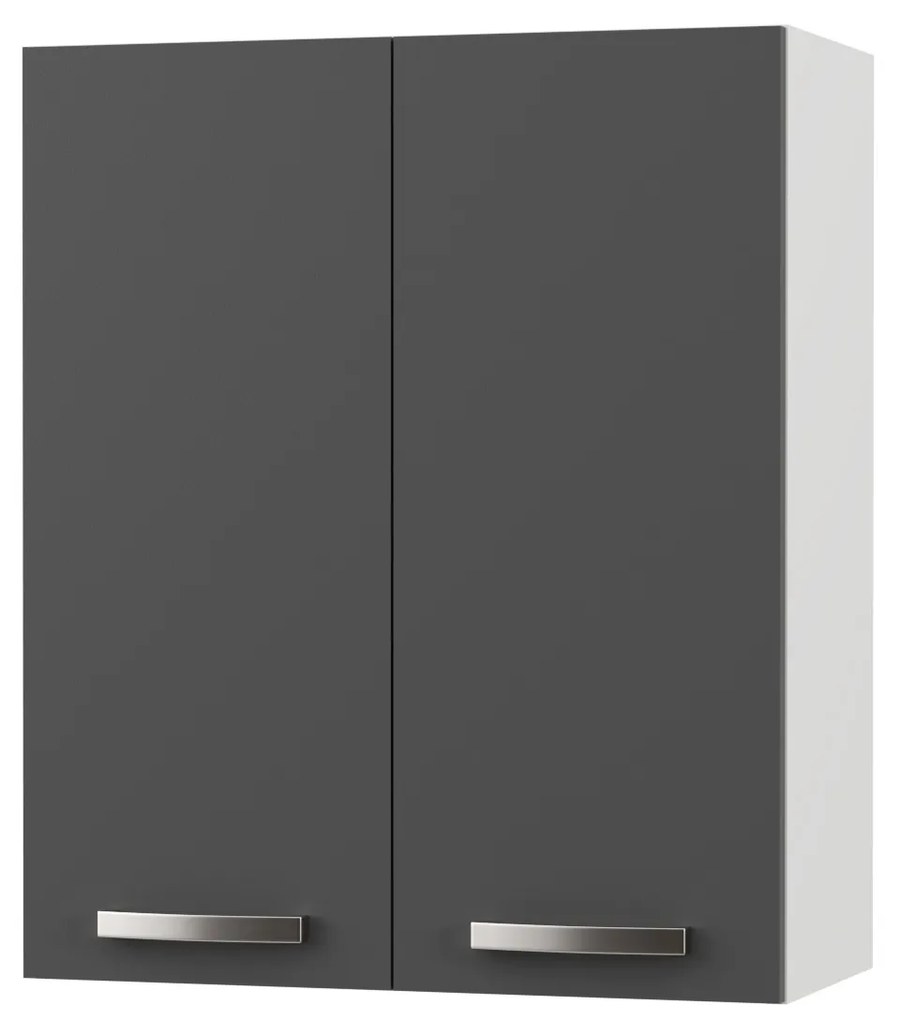 CHARLOTΤE Πάνω Ντουλάπι 60x30.5x71.8εκ με μεταλλικά χερούλια Γραφίτης SO-CV60GR