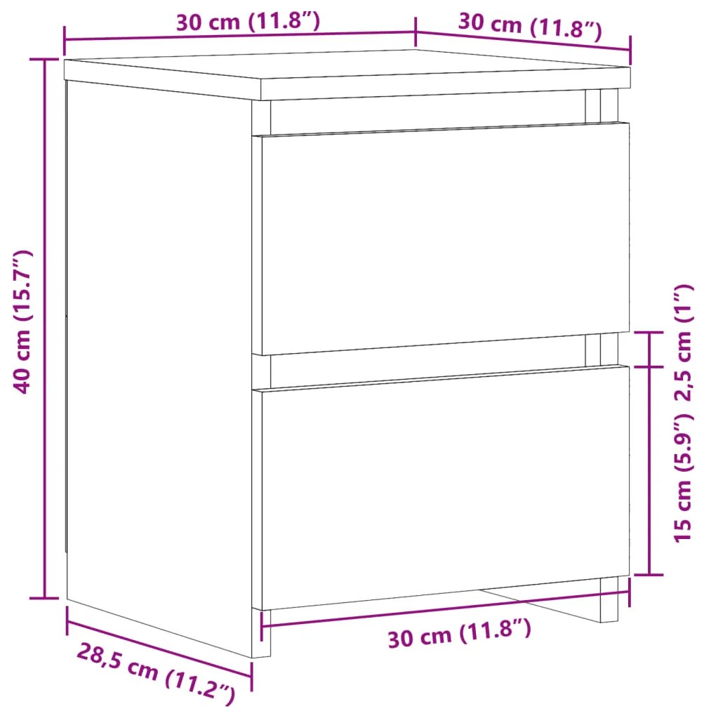 ΚΟΜΟΔΙΝΑ 2 ΤΕΜ.ΑΡΤΙΣΙΑΝΗ ΔΡΥΣ 30X30X40 ΕΚ. ΕΠΕΞ. ΞΥΛΟ 855849