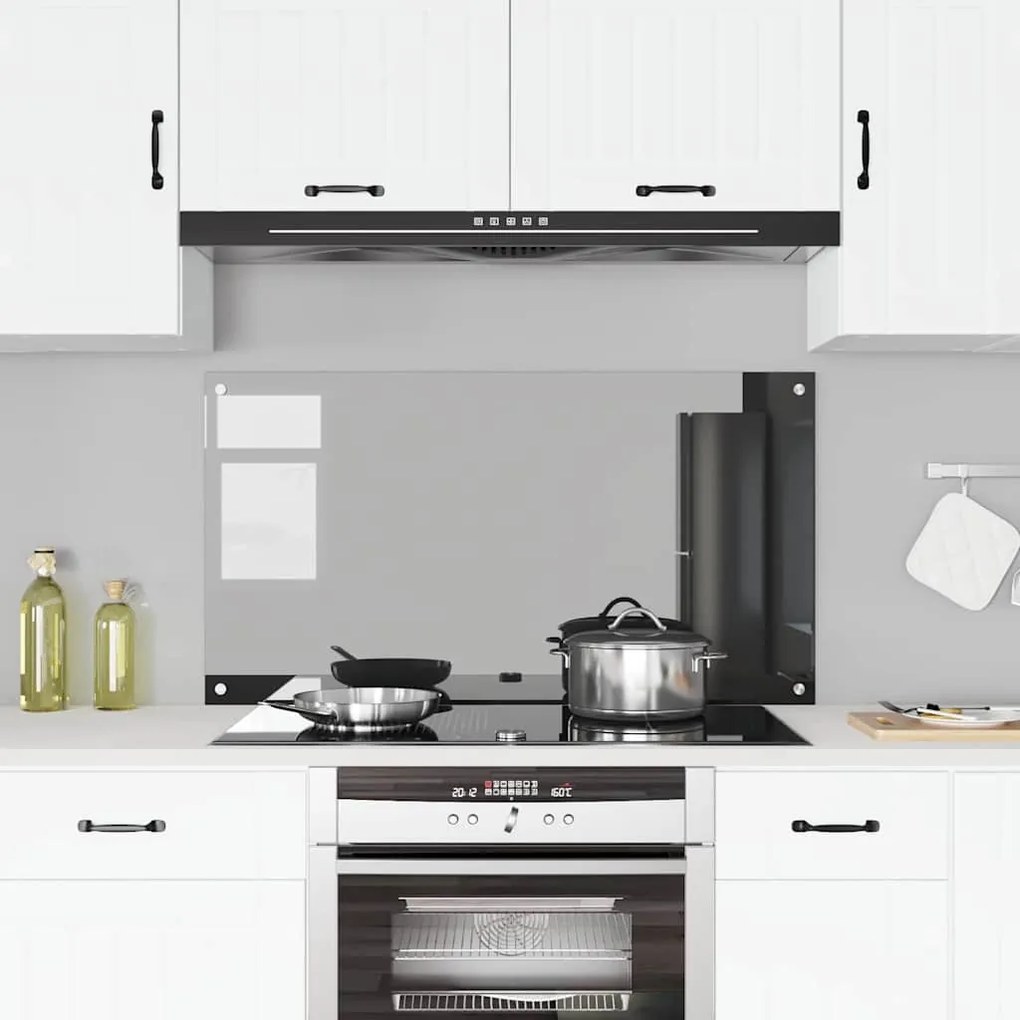 vidaXL Πλακάκι Κουζίνας Σκούρο γκρι 110x60x0,6 εκ. Σκληρυμένο Γυαλί