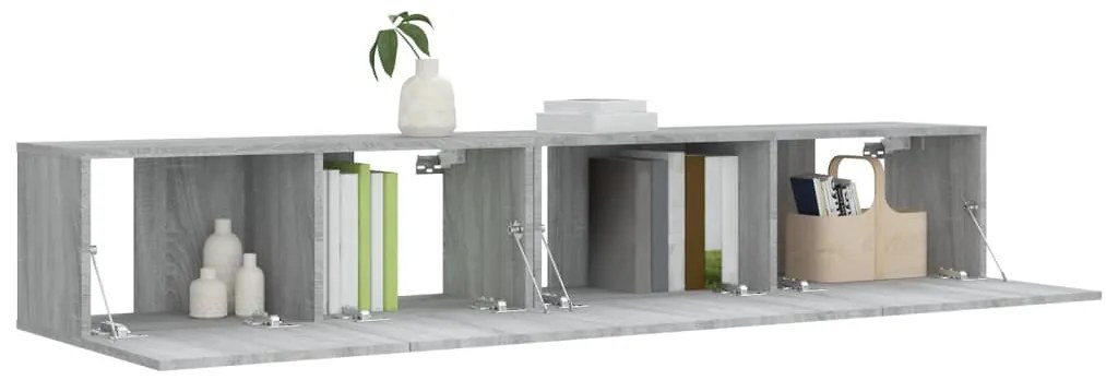 vidaXL Σετ Επίπλων Τηλεόρασης 2 Τεμαχίων Γκρι Sonoma Επεξεργ. Ξύλο
