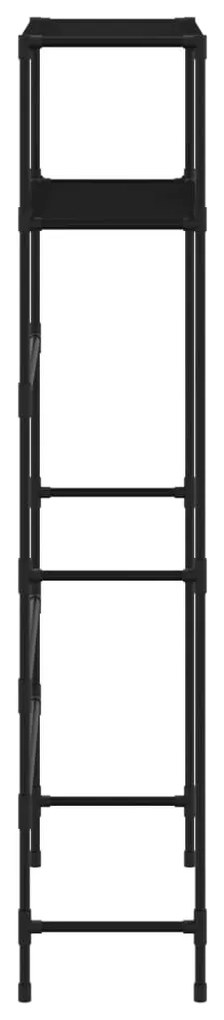 vidaXL Ραφιέρα 2 Επιπέδων για Πλυντήριο Μαύρη 69x28x143 εκ. από Σίδερο