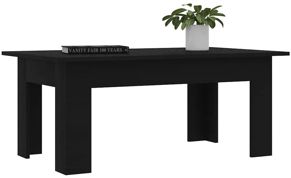 vidaXL Τραπεζάκι Σαλονιού Μαύρο 100 x 60 x 42 εκ. από Επεξ. Ξύλο