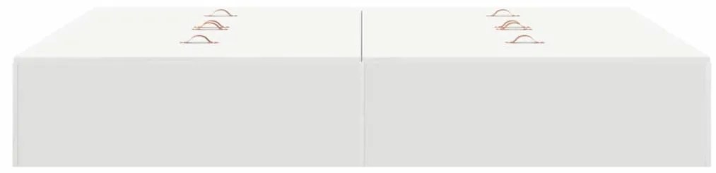 vidaXL Κρεβάτι με αποθηκευτικό χώρο με αποθήκευση Λευκό 140 x 200 cm