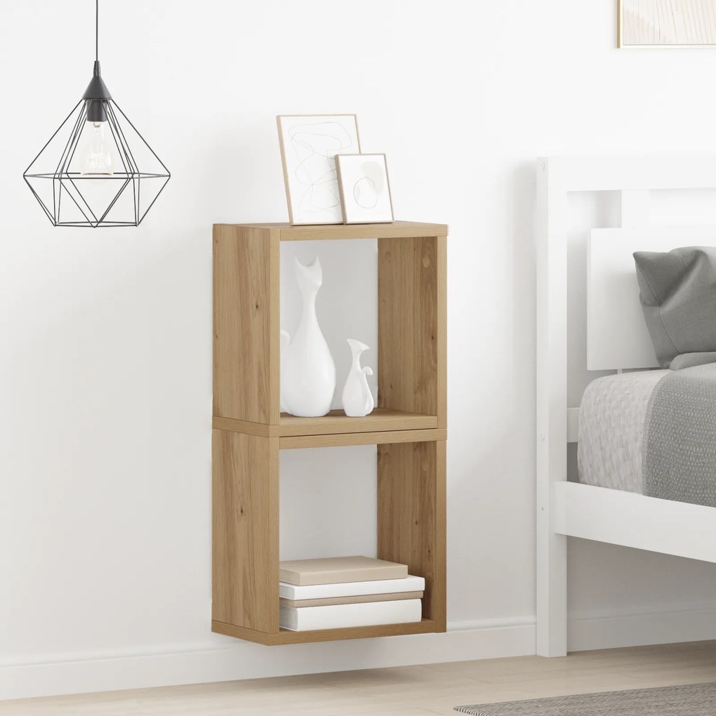 vidaXL Ράφια Τοίχου Καρυδιά MDF 26 x 15 x 26 εκ. Τοποθέτηση στον τοίχο