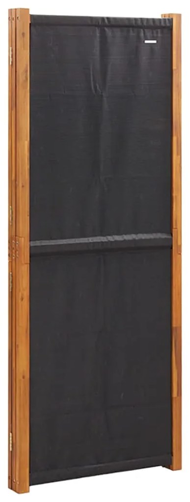 vidaXL Διαχωριστικό Δωματίου με 3 Πάνελ Μαύρο 210 x 180 εκ.