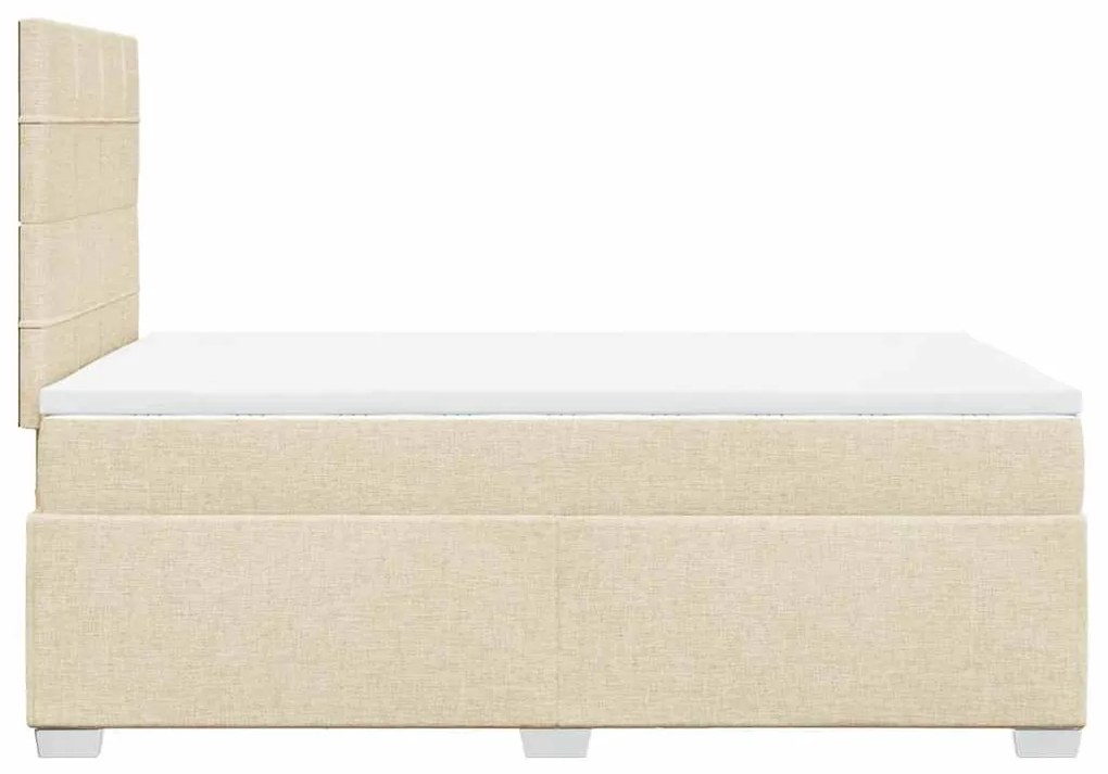 ΚΡΕΒΑΤΙ BOXSPRING ΜΕ ΣΤΡΩΜΑ ΚΡΕΜ 120X200 ΕΚ. ΥΦΑΣΜΑΤΙΝΟ 3292760