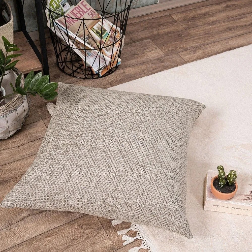 Μαξιλάρι Διακοσμητικό (Με Γέμιση) Utah 07 Beige Teoran 65Χ65 Acrylic,Cotton,Polyester