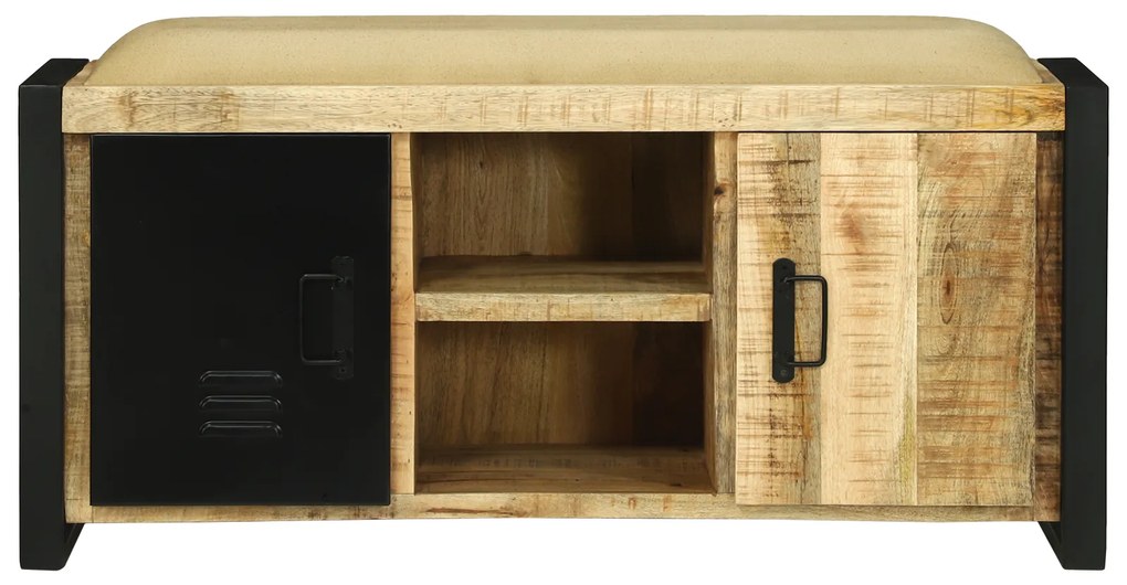 vidaXL Παγκάκι ντουλάπα 100x35x50 cm Χοντρό ξύλο μάνγκο