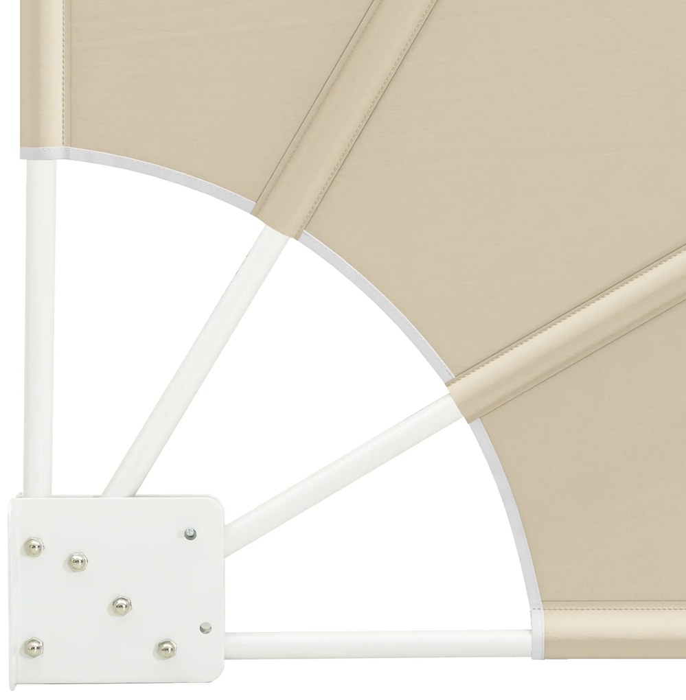vidaXL Αδιάφανο σκίαστρο μπαλκονιού Μπεζ 160 x 160 cm ύφασμα