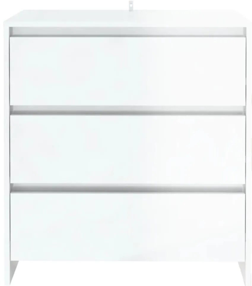 vidaXL Μπουφές Γυαλιστερό Λευκό 70x41x75 εκ. Επεξεργασμένο Ξύλο