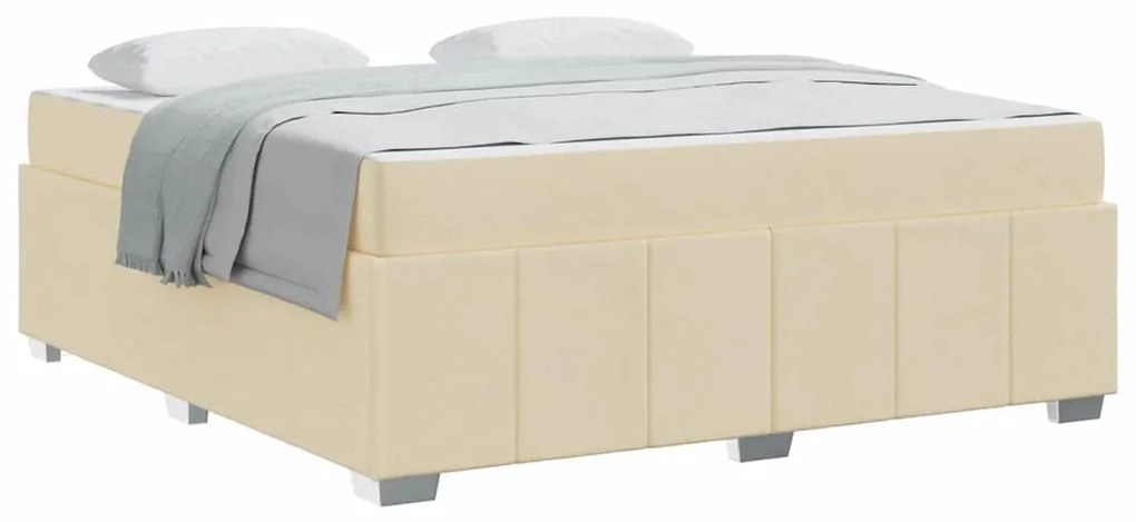 vidaXL Σκελετός Κρεβατιού Κρεμ 180 x 200 cm ύφασμα