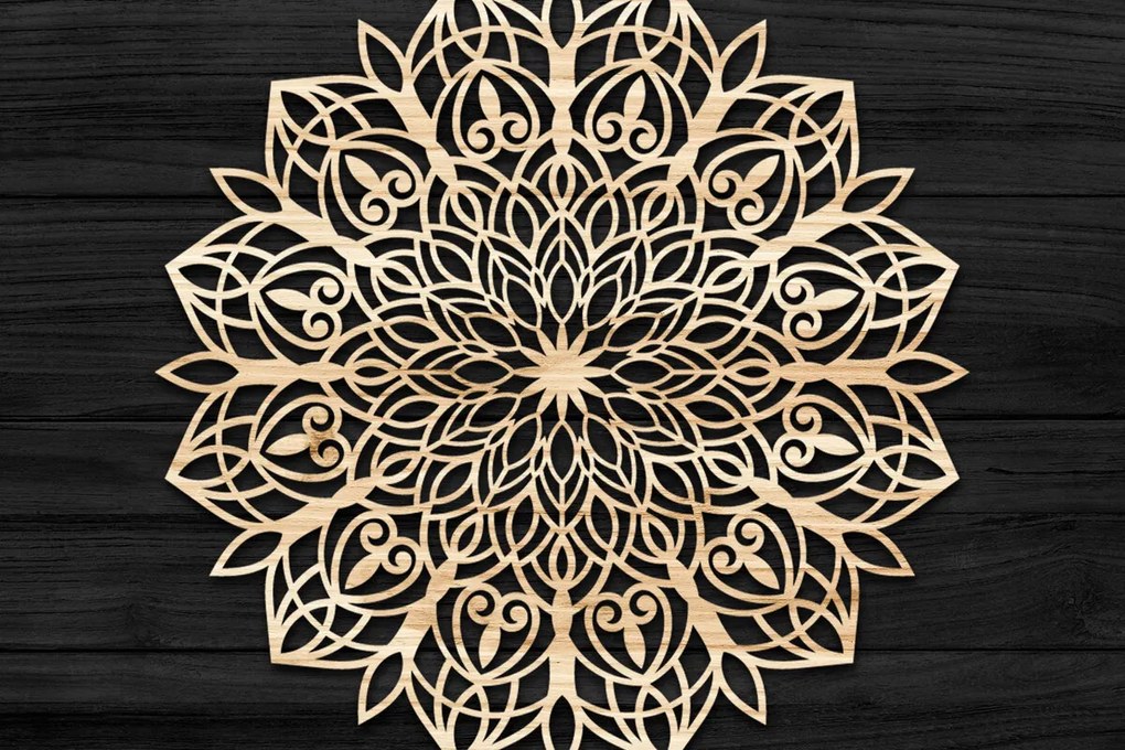 Intra απο ξύλο plywood 3mm-4mm πάχος Τρισδιάστατη Mandala Δίασταση 30x30 cm INTRAFABR-74285123