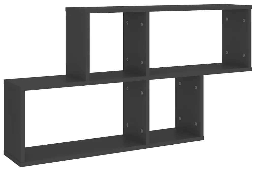 vidaXL Ράφι Τοίχου Γκρι 100 x 18 x 53 εκ. από Μοριοσανίδα