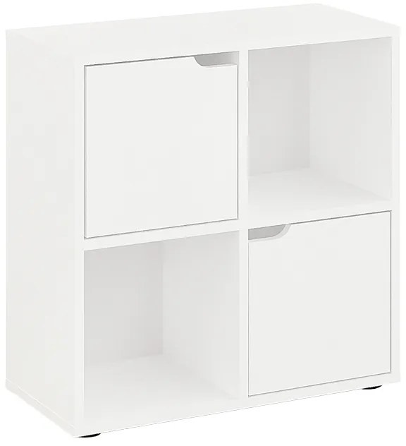 Βιβλιοθήκη Bookel pakoworld σε λευκή απόχρωση 59.6x27.5x60.4εκ