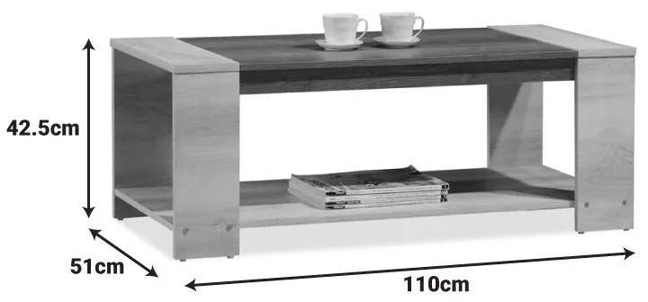 Φοιτητικό πακέτο επίπλων σαλονιού Atmos pakoworld σετ 2τεμ