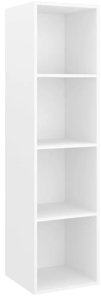 Έπιπλο Τηλεόρασης Κρεμαστό Λευκό 37x37x142,5 εκ. από Επεξ. Ξύλο 805489