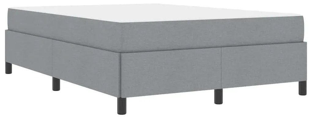 vidaXL Κρεβάτι με ελατήρια Ανοιχτό γκρι, Μαύρο 140 x 200 cm