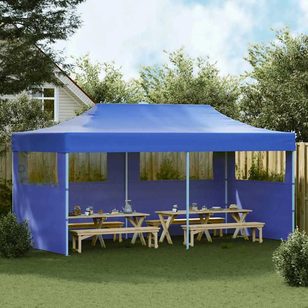 vidaXL Τέντα Εκδηλώσεων Pop-up Πτυσσόμενη Μπλε 3 x 6 μ.