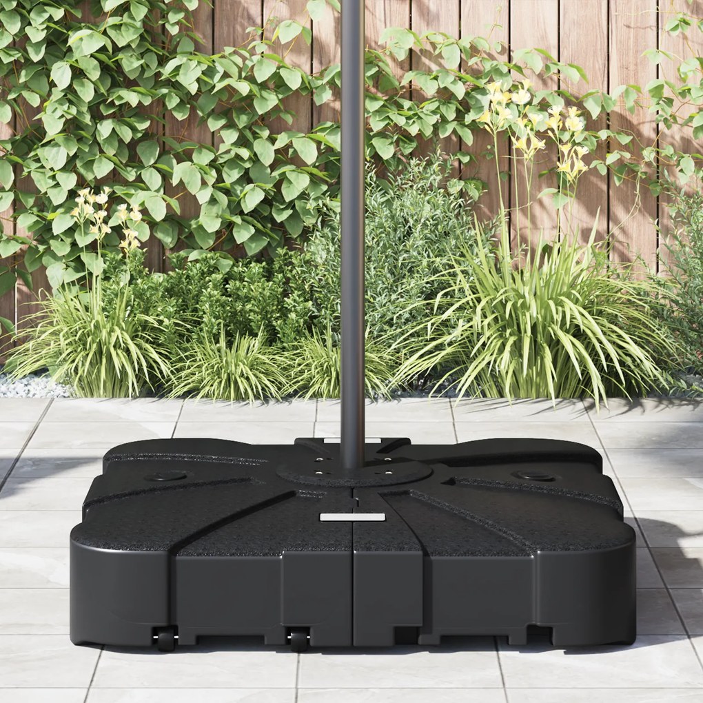 vidaXL Σετ Βάσεων Cantilever Παρασόλ 2 Τεμαχίων - Με Άμμο 150kg Ή Με Νερό 113kg