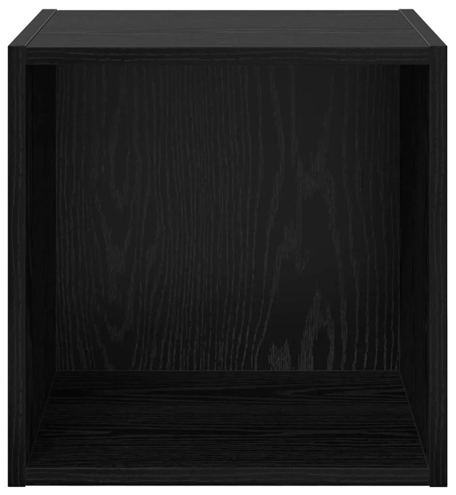 vidaXL Ντουλάπα Τοίχου με ράφι 2 pcs Μαύρη Οξυά 37 x 37 x 37 εκ