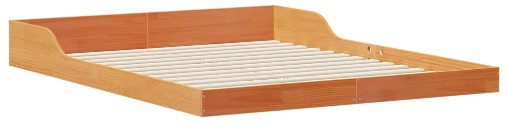 vidaXL Σκελετός Κρεβατιού Καφέ κεριού 160 x 200 cm Μασίφ ξύλο πεύκου