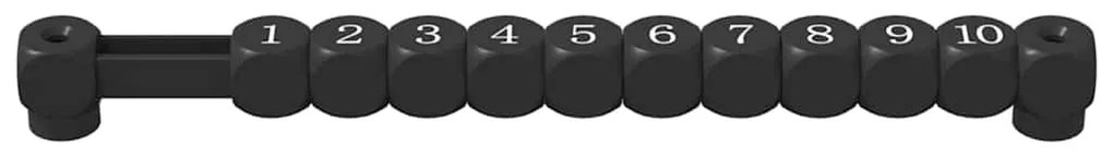 vidaXL Η Μέτρηση Τραπέζι Ποδοσφαίρου 2 pcs Μαύρο 30 x 2,2 x 2,9 εκ.