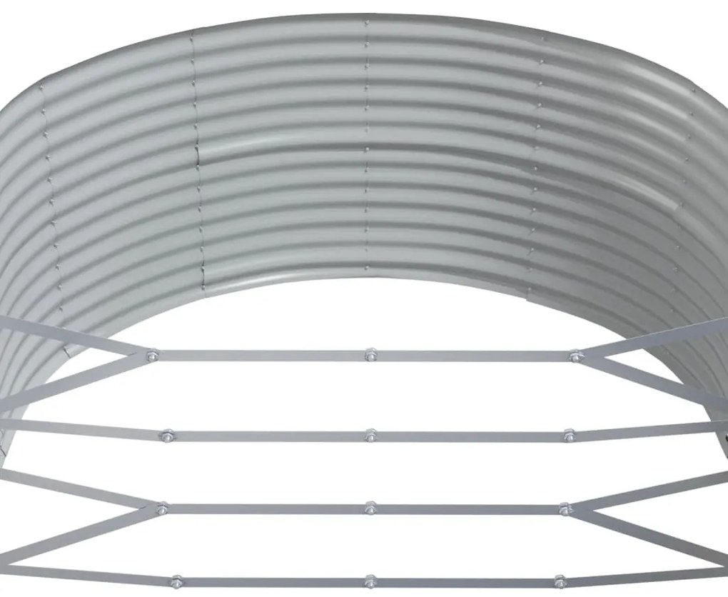 vidaXL Ζαρντινιέρα Καφέ 367x140x68 εκ. Ατσάλι με Ηλεκτρ. Βαφή Πούδρας