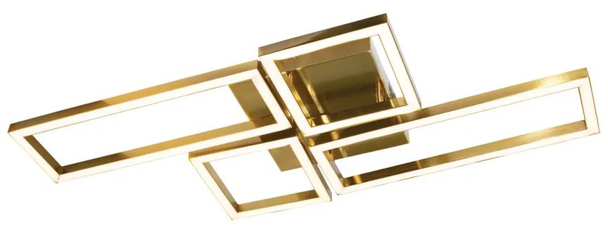 Πλαφονιέρα οροφής LED 60W 3CCT σε χρυσαφί απόχρωση D:95cm (6049-GL) - Αλουμίνιο - 6049-GL