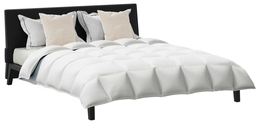 vidaXL Πάπλωμα Άλλο με μαξιλάρι 3 pcs Λευκό 240 x 260 εκ. Πούπουλο