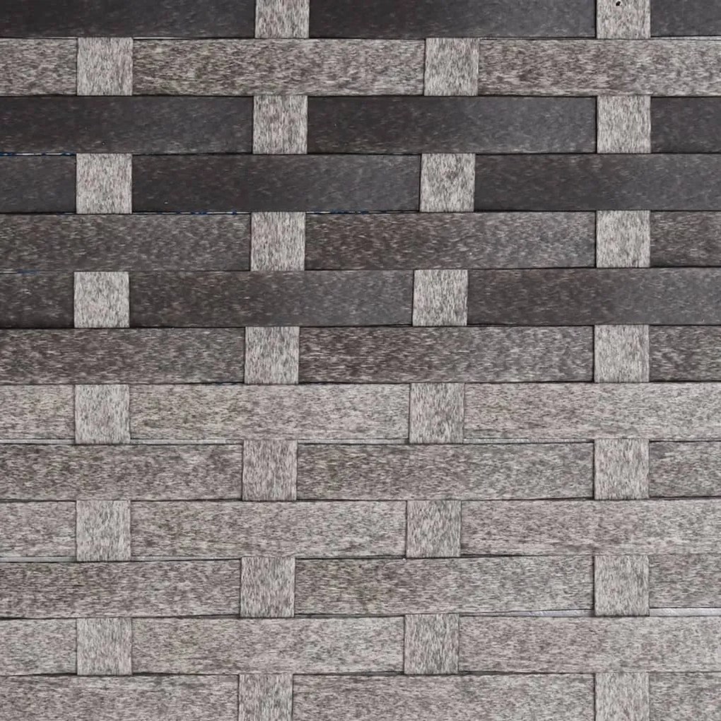 vidaXL Παγκάκι Κήπου Διθέσιο Γκρι από Συνθετικό Ρατάν