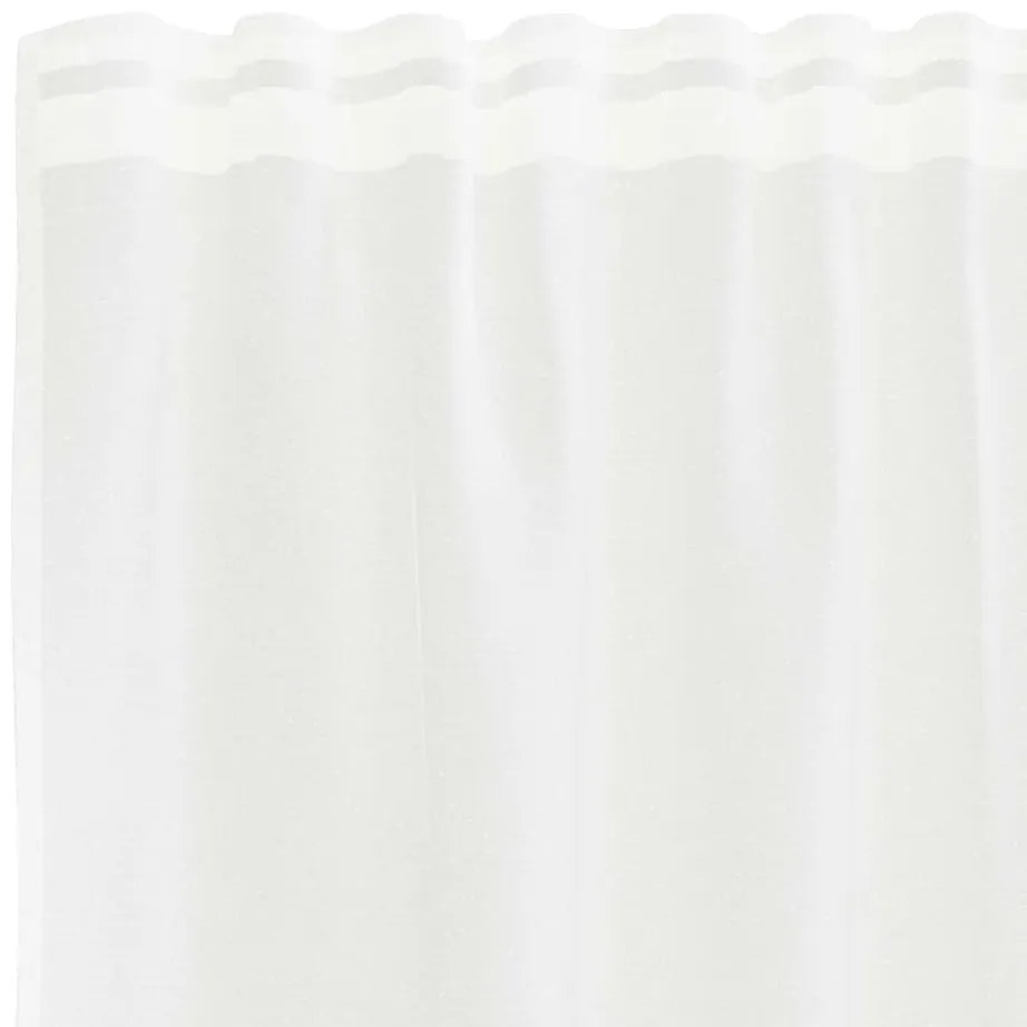 vidaXL Κουρτίνες με κουρτίνες Floral Λευκό 300 x 240 cm Πολυεστέρας