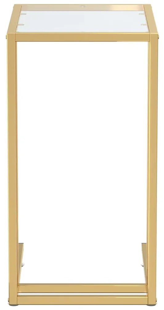 vidaXL Τραπέζι Υπολογιστή Βοηθητικό Διαφανές 50x35x65 εκ. Ψημένο Γυαλί