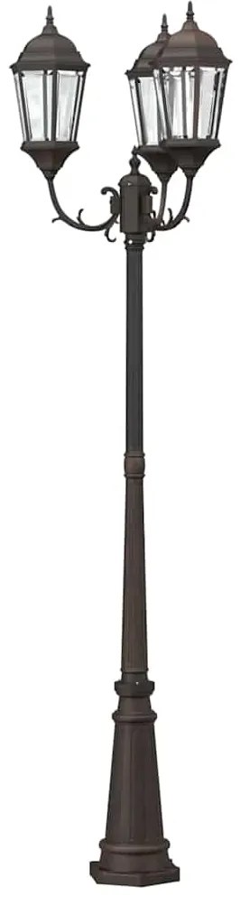 vidaXL Φωτιστικό Κήπου Μπρονζέ 61 x 53 x 235 εκ Αλουμίνιο και Γυαλί