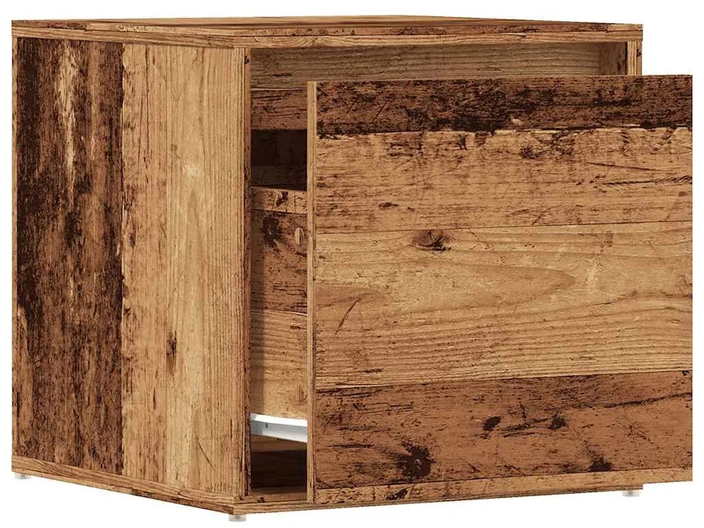 Συρτάρι-κουτί παλιό ξύλο 40,5x40x40 cm Ξύλο μηχανής - Καφέ