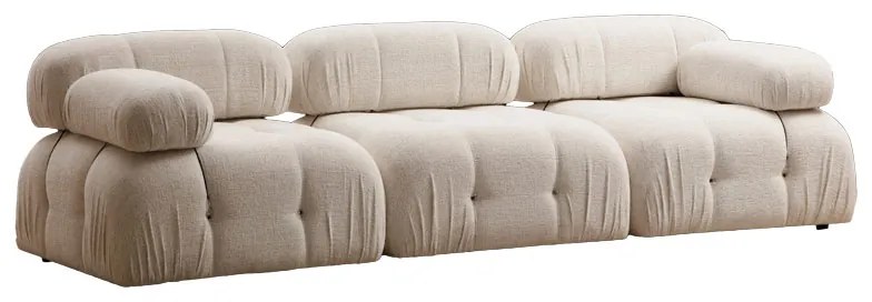 Καναπές 3θέσιος Divine με ύφασμα σε χρώμα κρεμ 288x95x75εκ Υλικό: Fabric:100%  POLYESTER - BEEICH WOOD - CHIPBOARD 071-001458